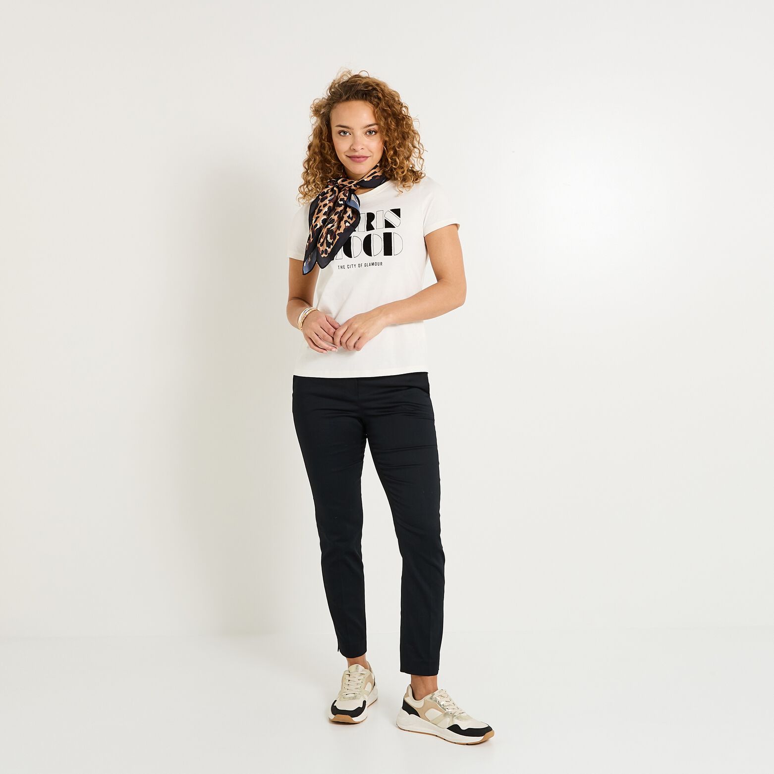 Pantalon tall raccourci femme