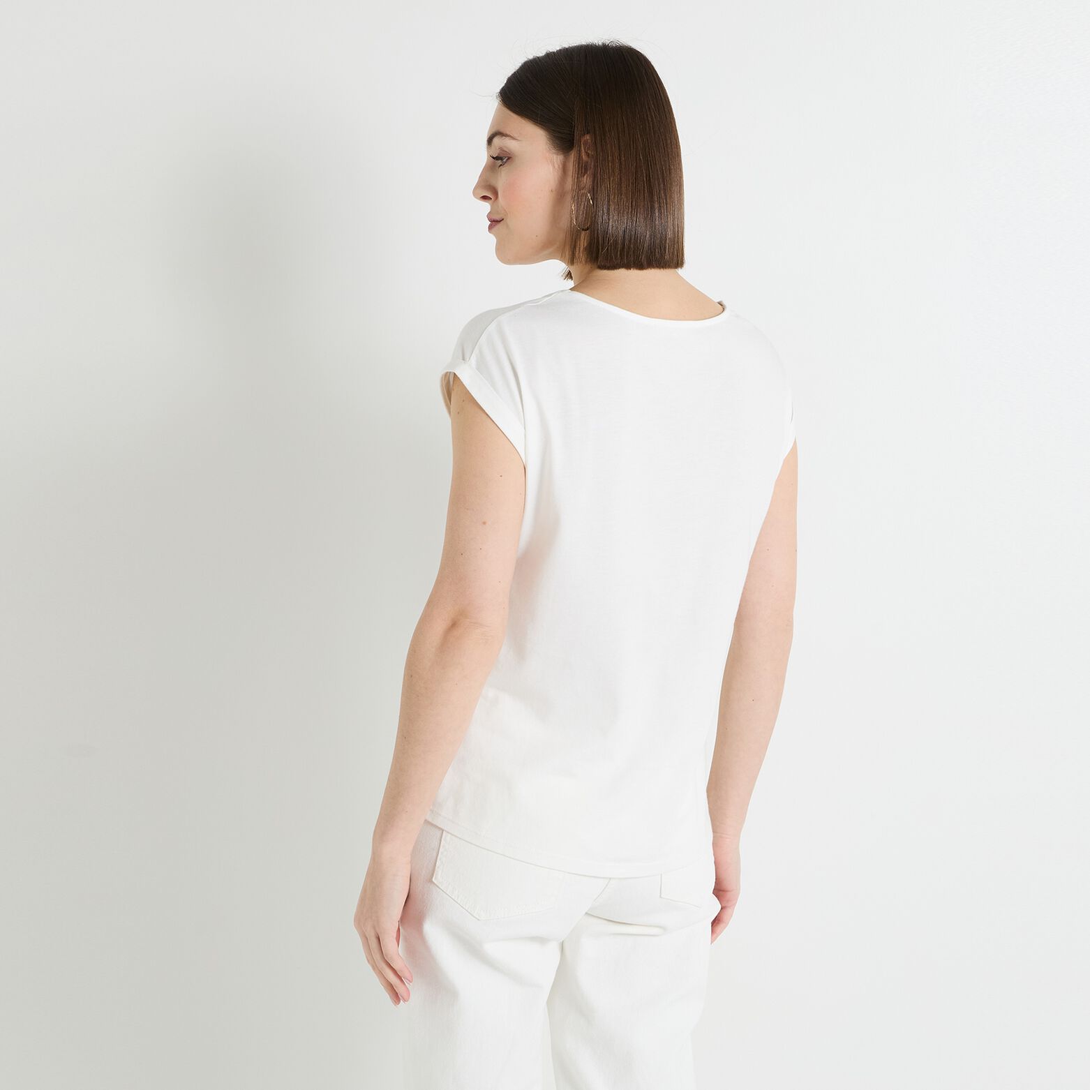 T-shirt col V femme