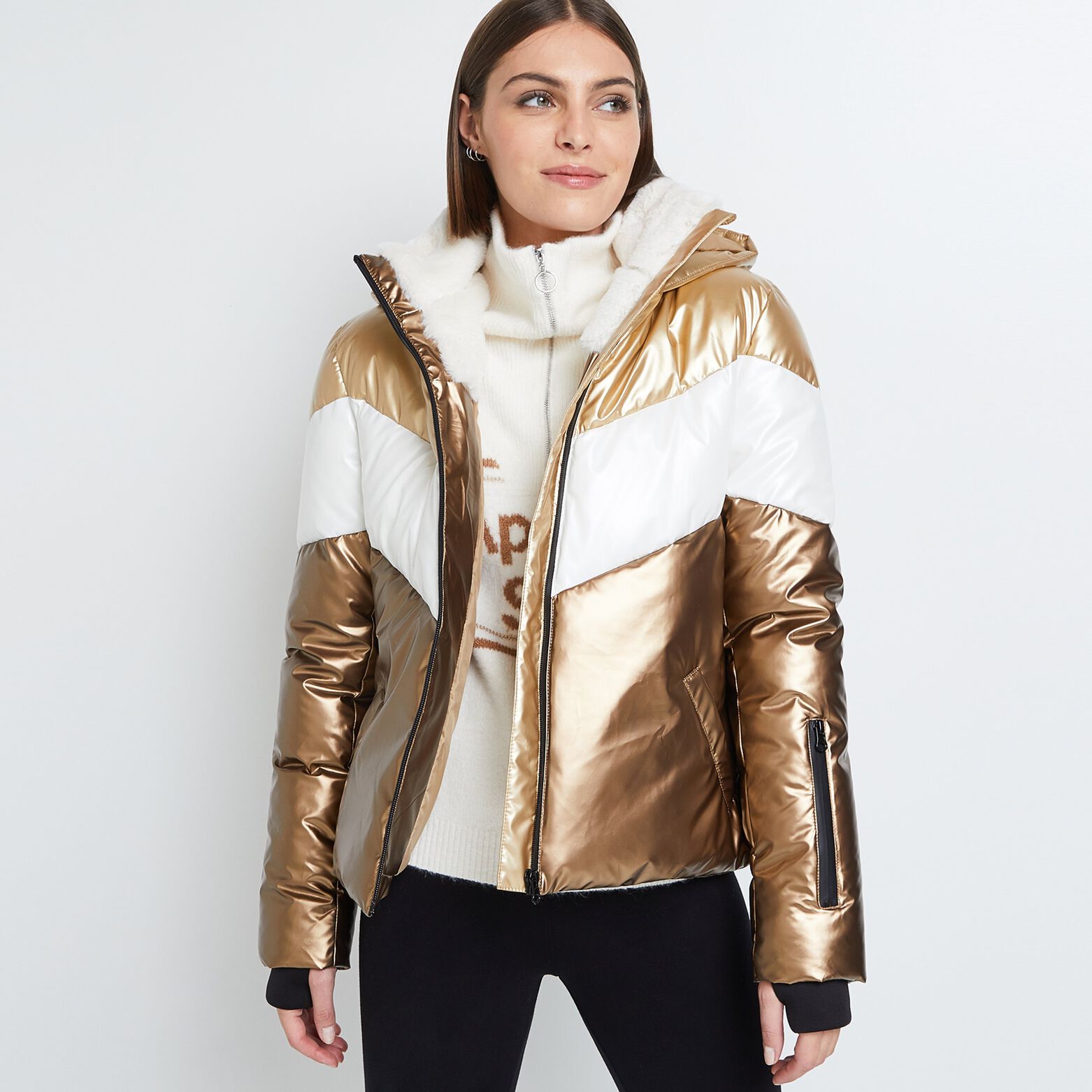Doudoune color block femme