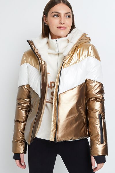 Doudoune color block femme