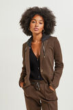 Veste en maille à capuche femme