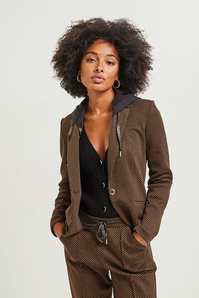 Veste en maille à capuche femme