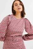 Robe maille imprimée femme