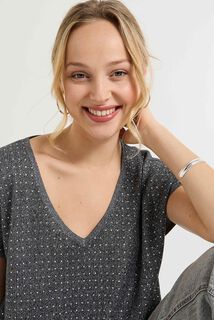 Pull col V femme