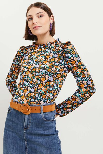 Tshirt imprimé fleuri femme