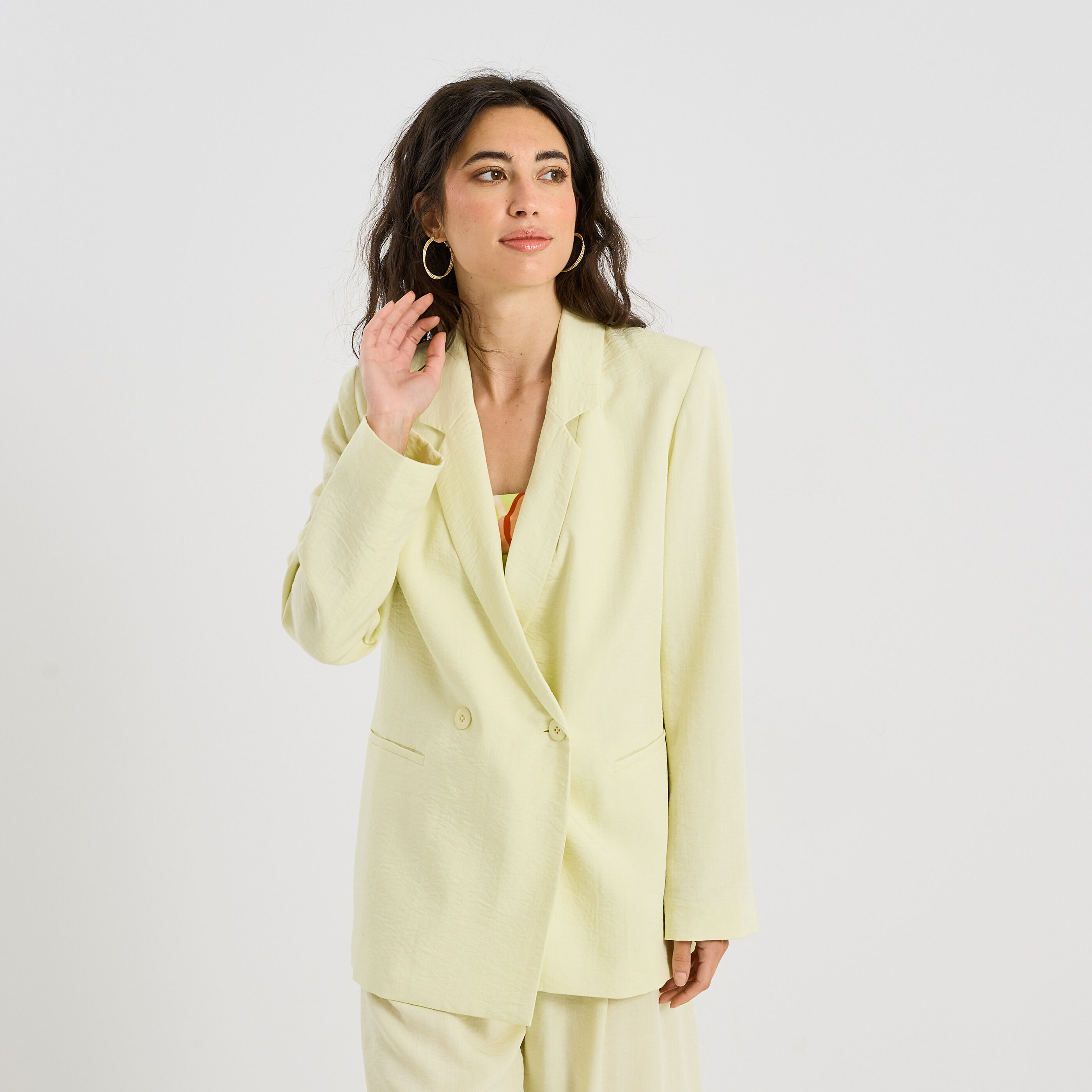 Blazer oversize double boutonnage femme