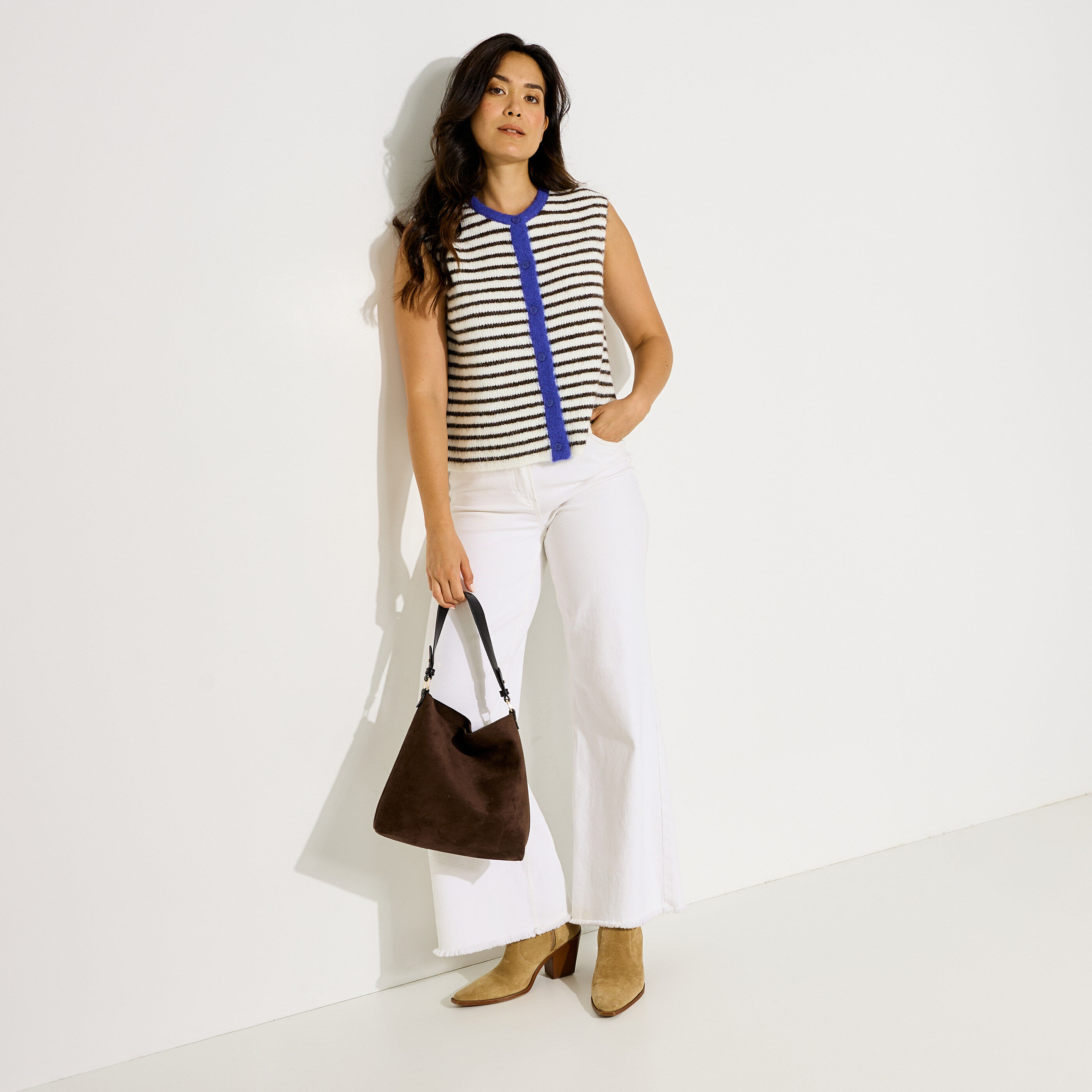 Gilet marini&egrave;re sans manches femme