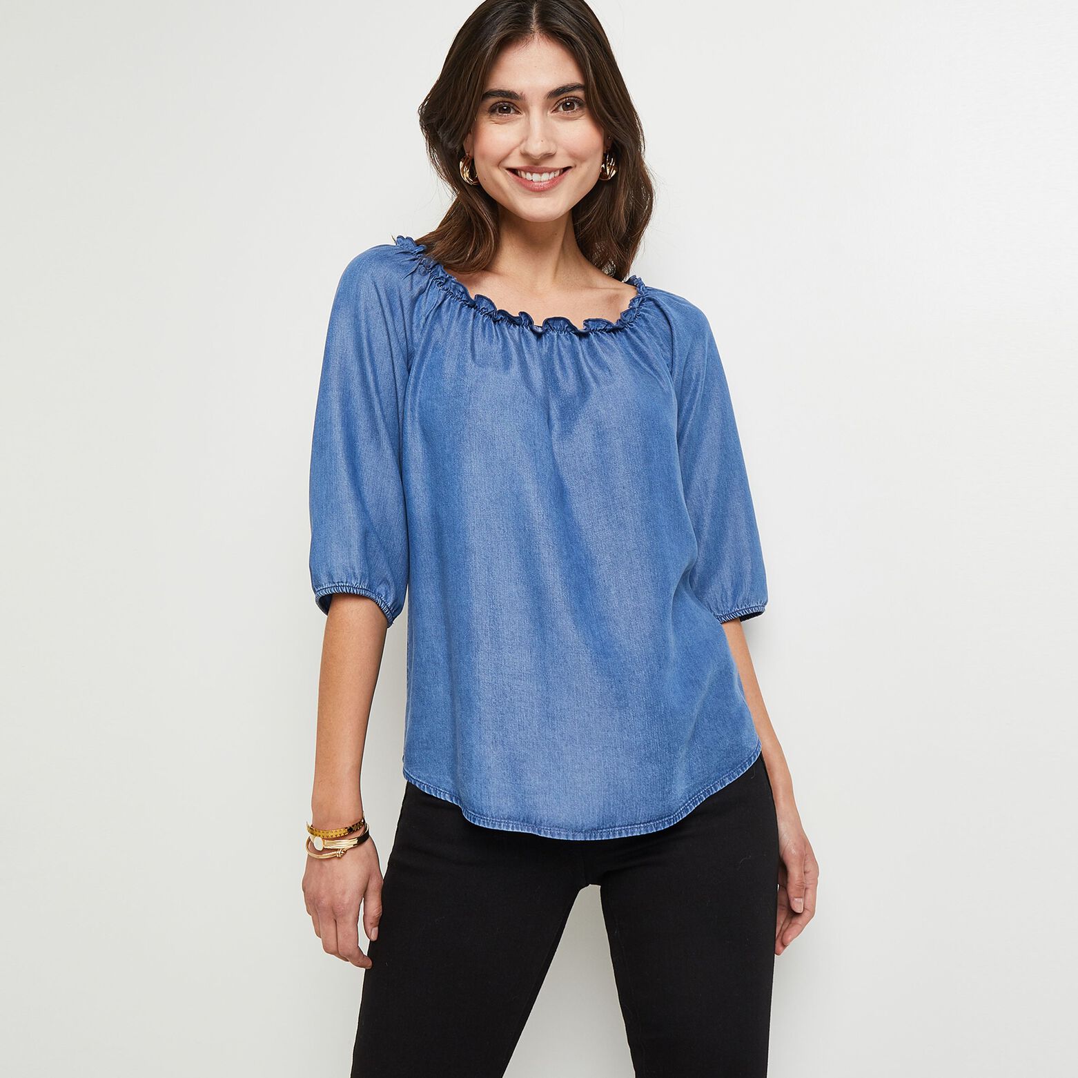 Blouse bardot femme