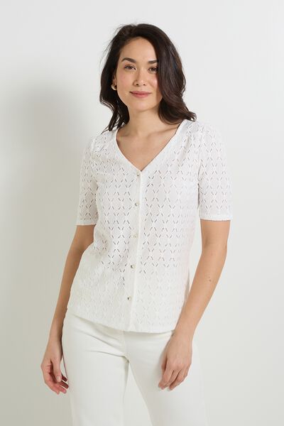 T-shirt col V femme