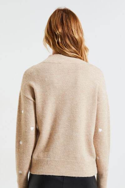 Pull col montant femme
