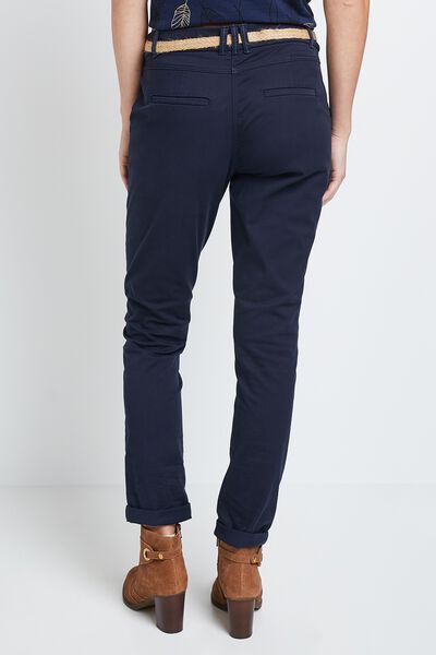 Pantalon chino avec ceinture femme