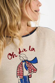T-shirt col bateau femme