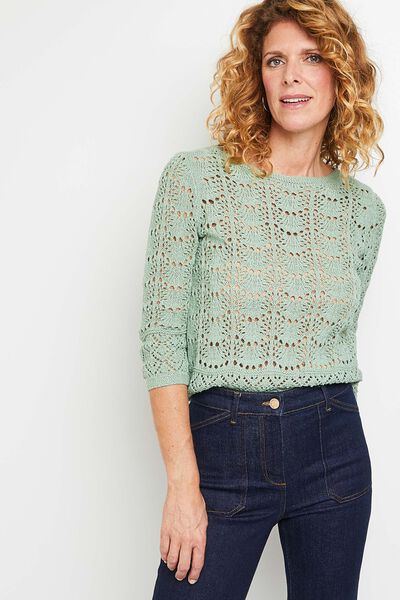 Pull ajouré femme