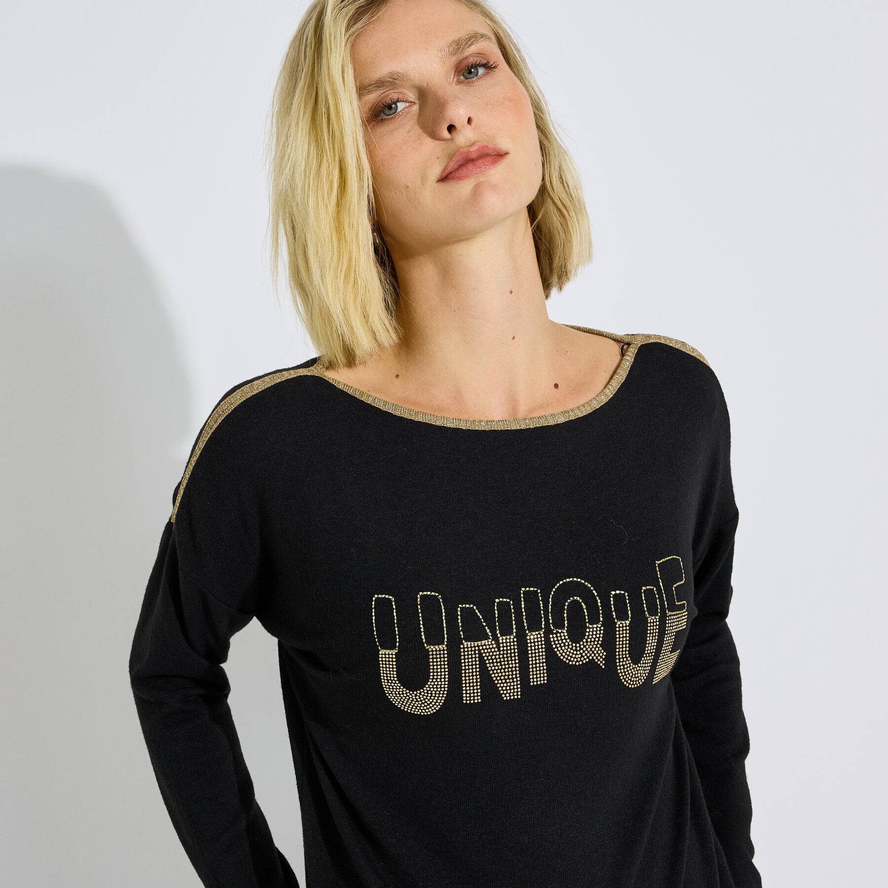 T-shirt doudou col bateau femme