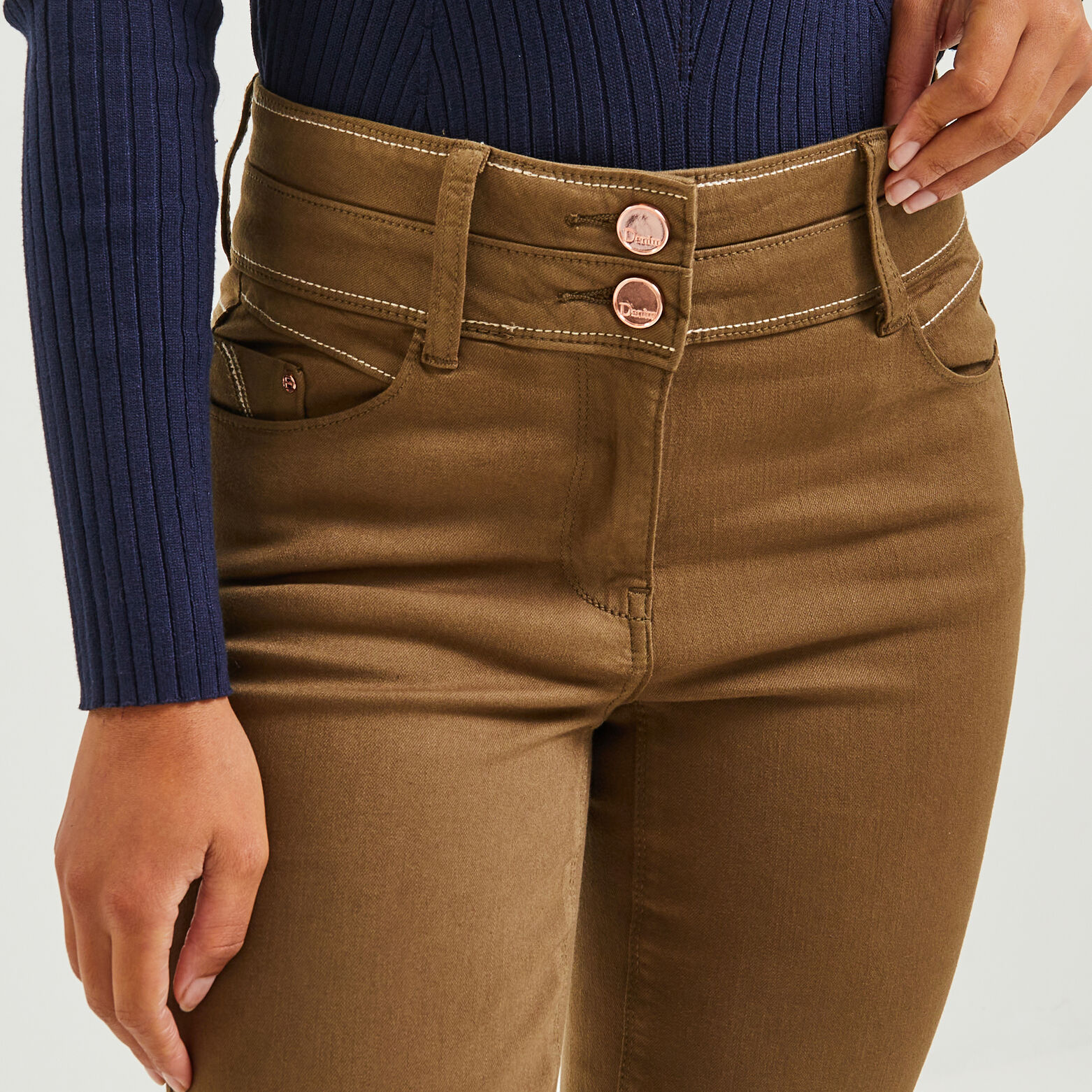 Jean slim taille haute FIGARI femme - Main Image