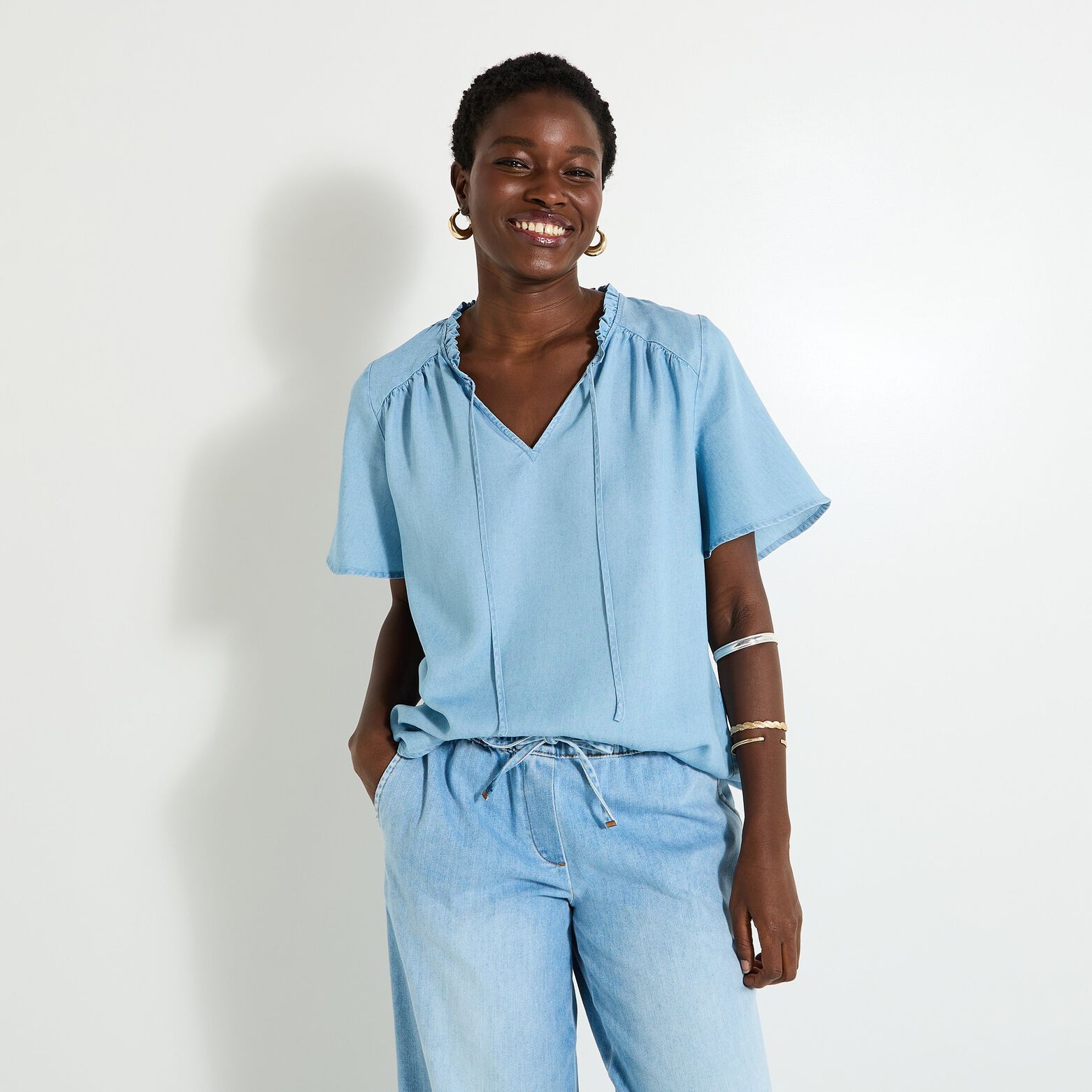 Blouse en lyocell femme