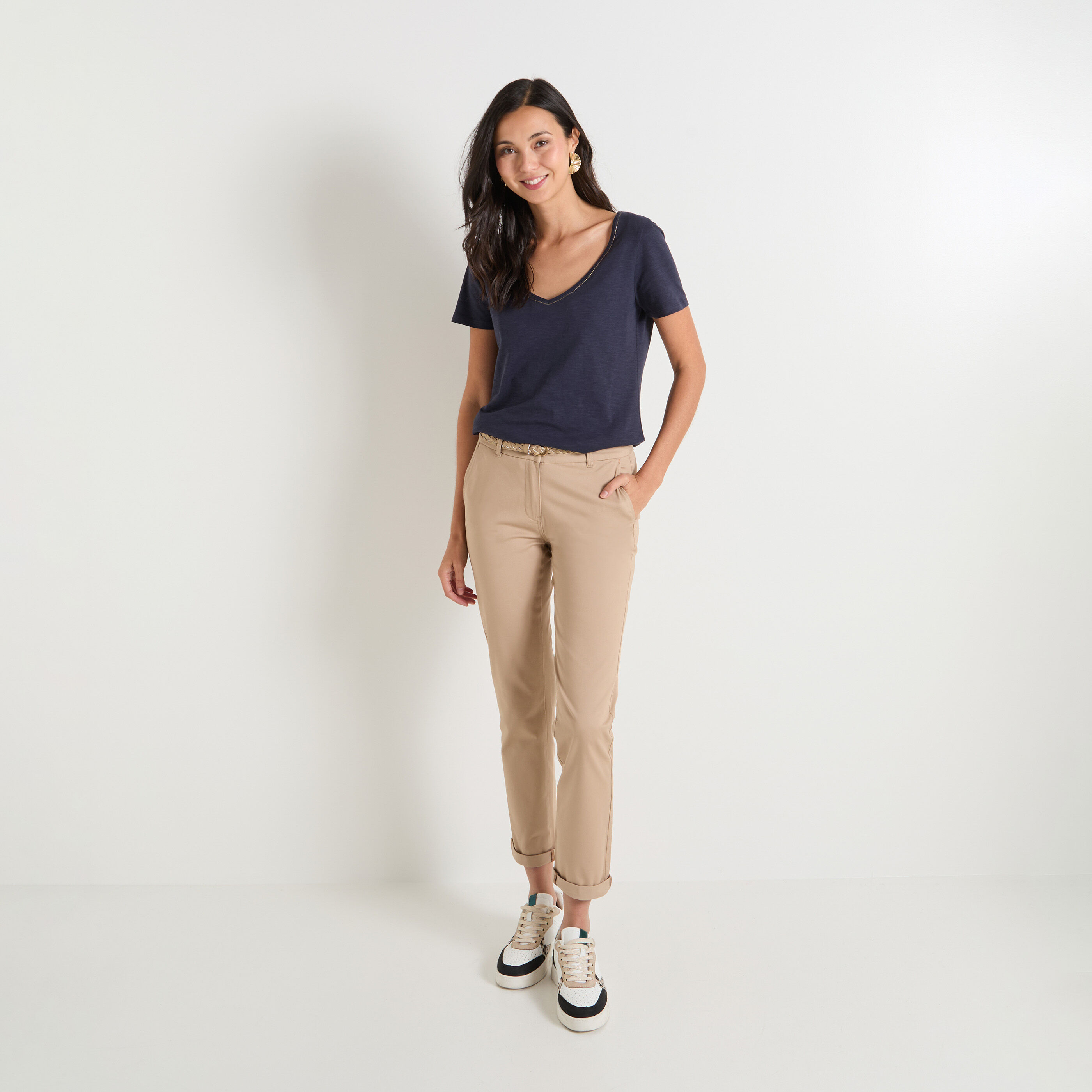 Pantalon chino femme