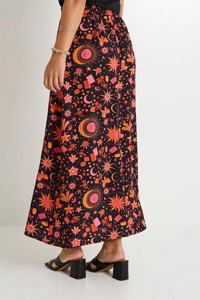 Jupe longue fluide imprimée femme