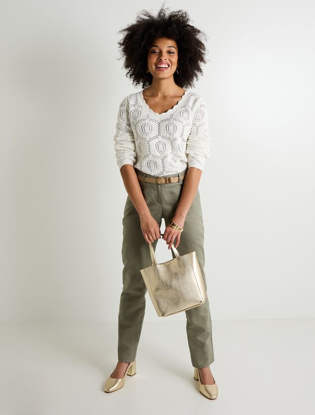 Pull jeux de points femme