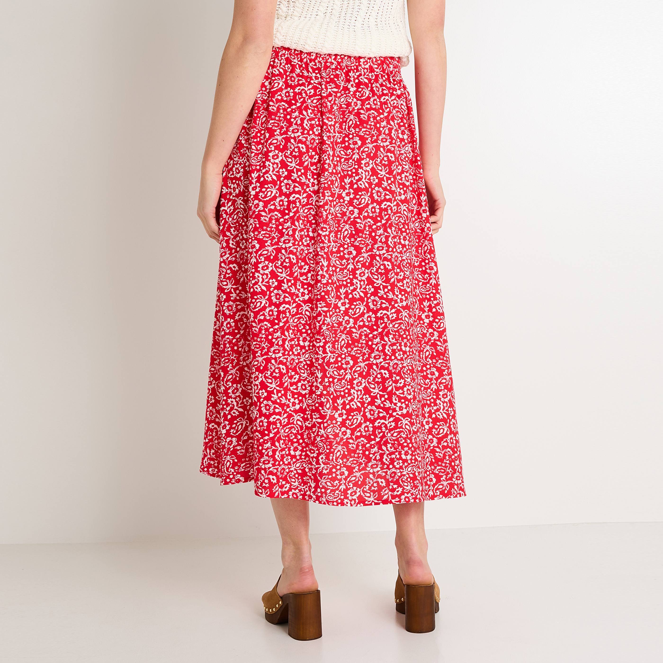 Jupe mi-longue fluide femme