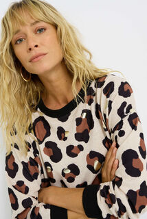 T-shirt imprimé léopard femme