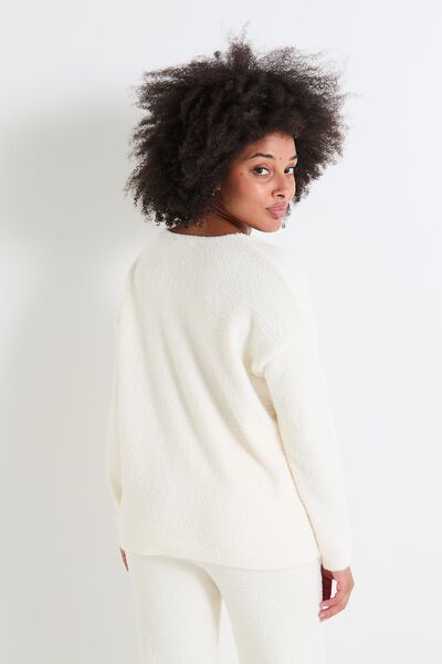 Pull fluffy homewear femme
