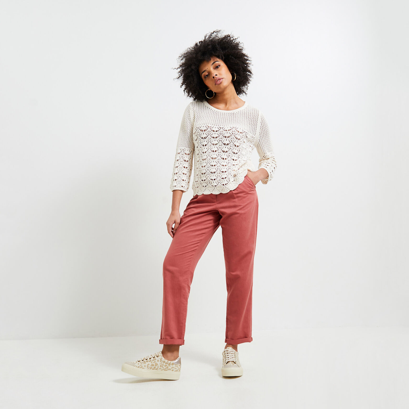 Pantalon chino femme