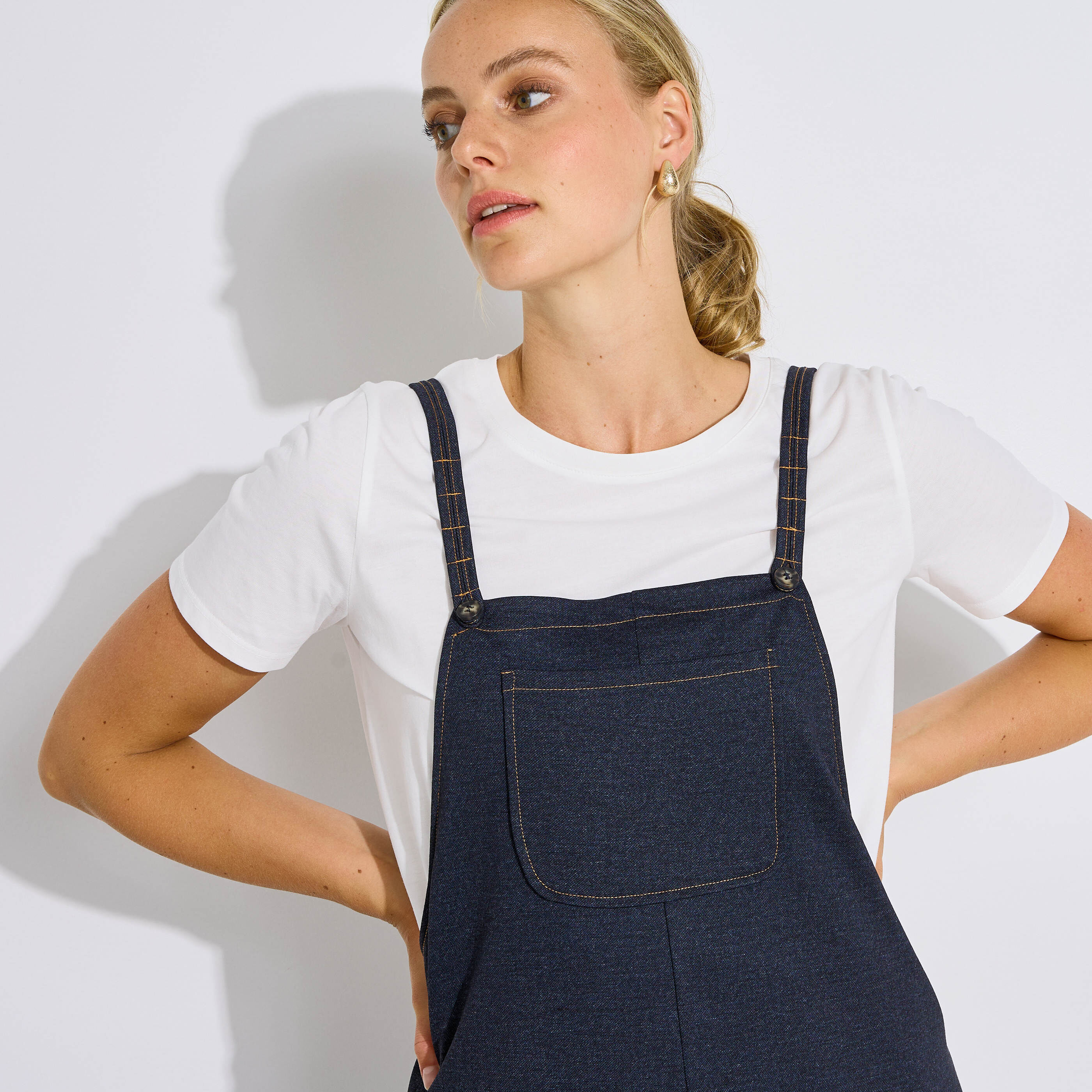 Salopette en jean fluide femme