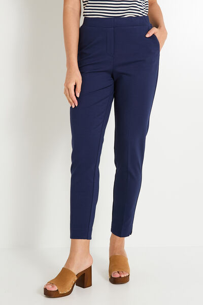 Pantalon cigarette en maille femme