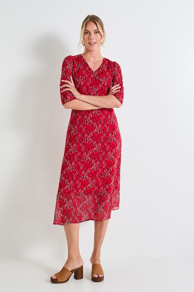 Robe manches 3/4 femme