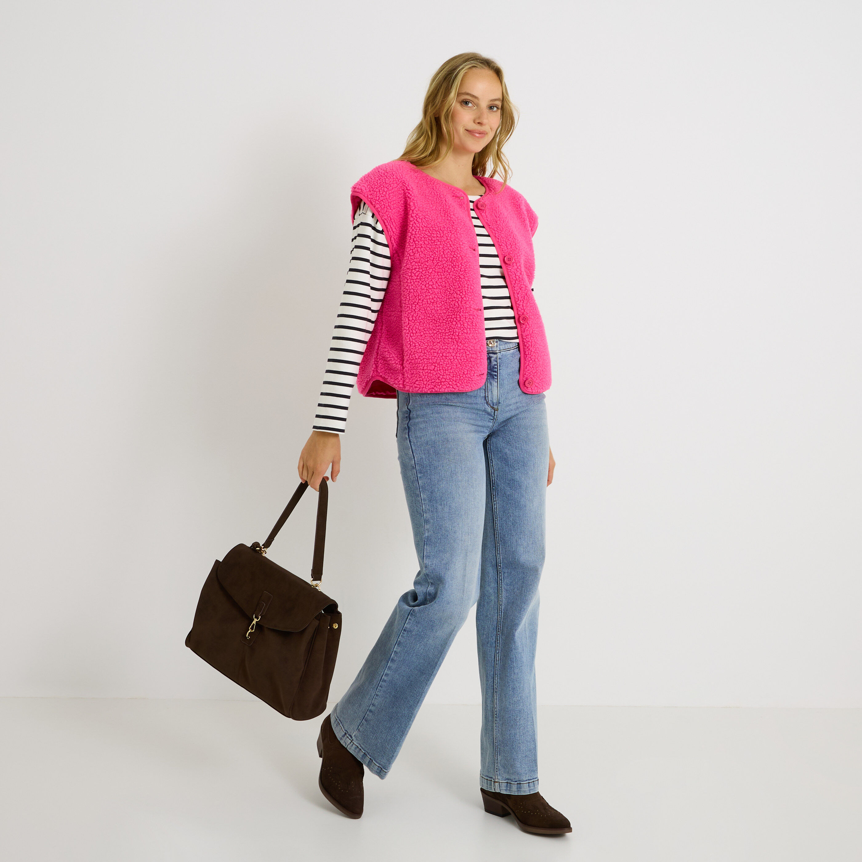 Veste sans manches molletonn&eacute;e femme