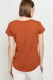 T-shirt manches courtes V femme