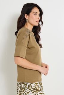 T-shirt clouté femme