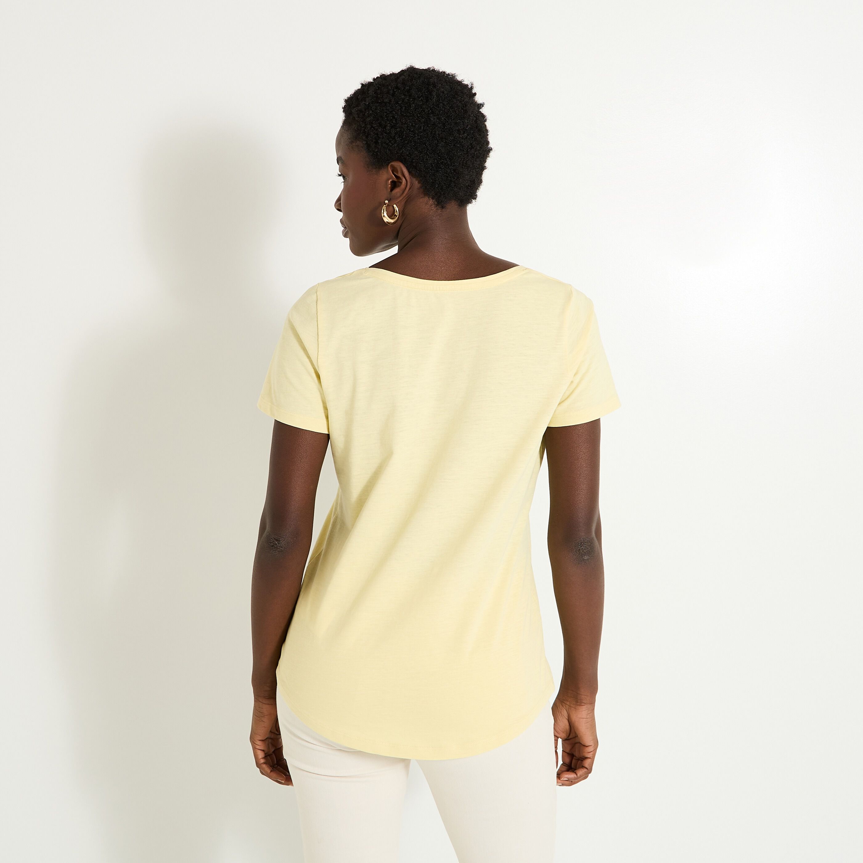 T-shirt col V femme