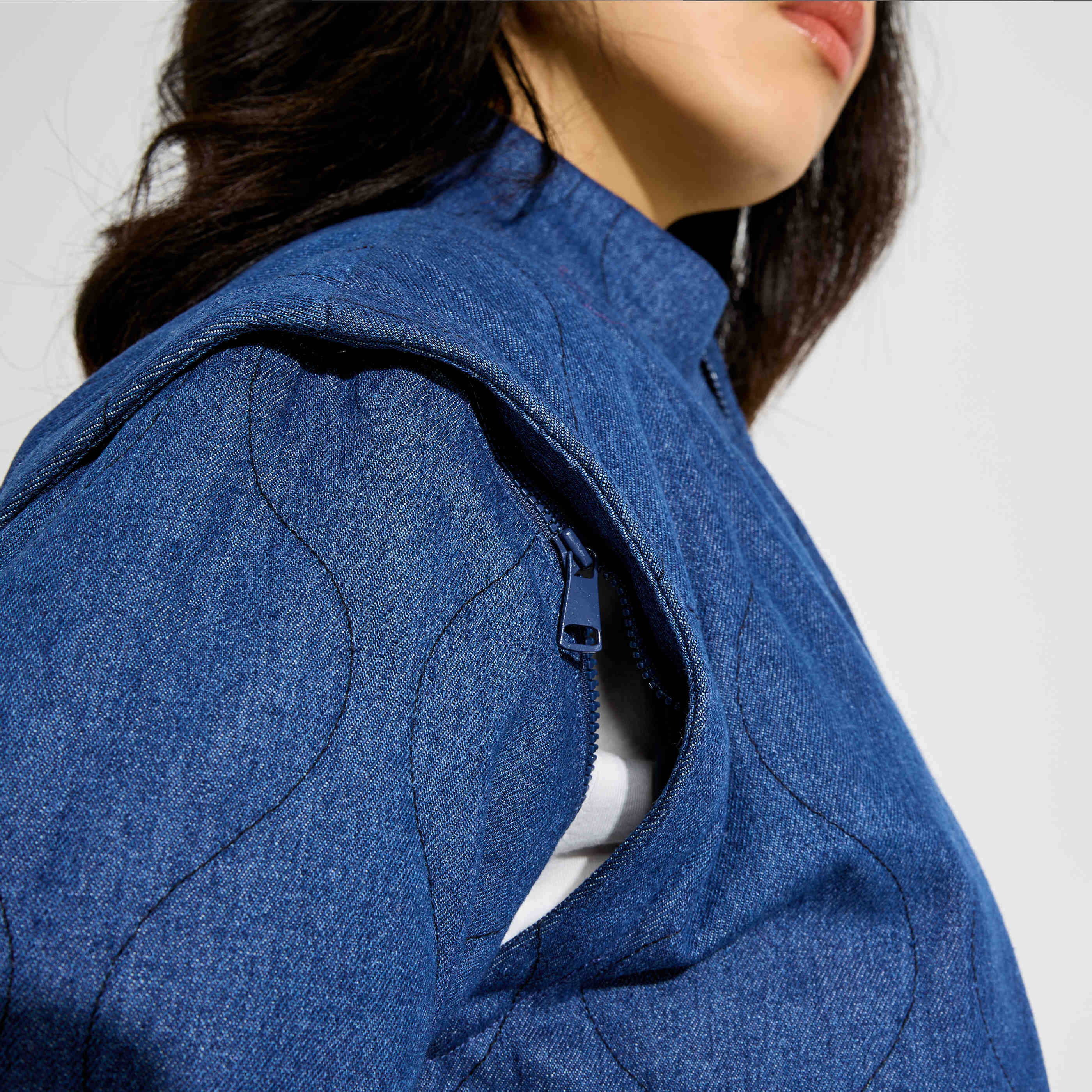 Blouson manches amovibles femme