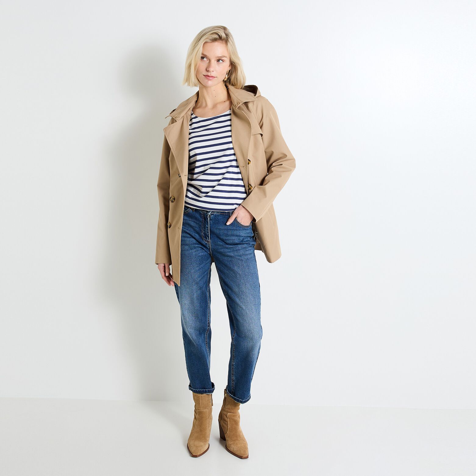 T-shirt col bateau femme