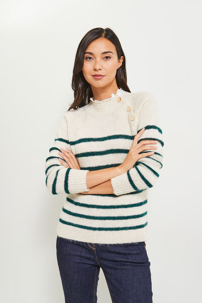 Pull col montant femme