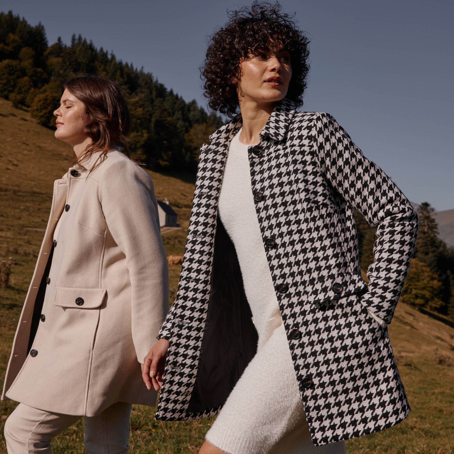 Manteau mi-long femme