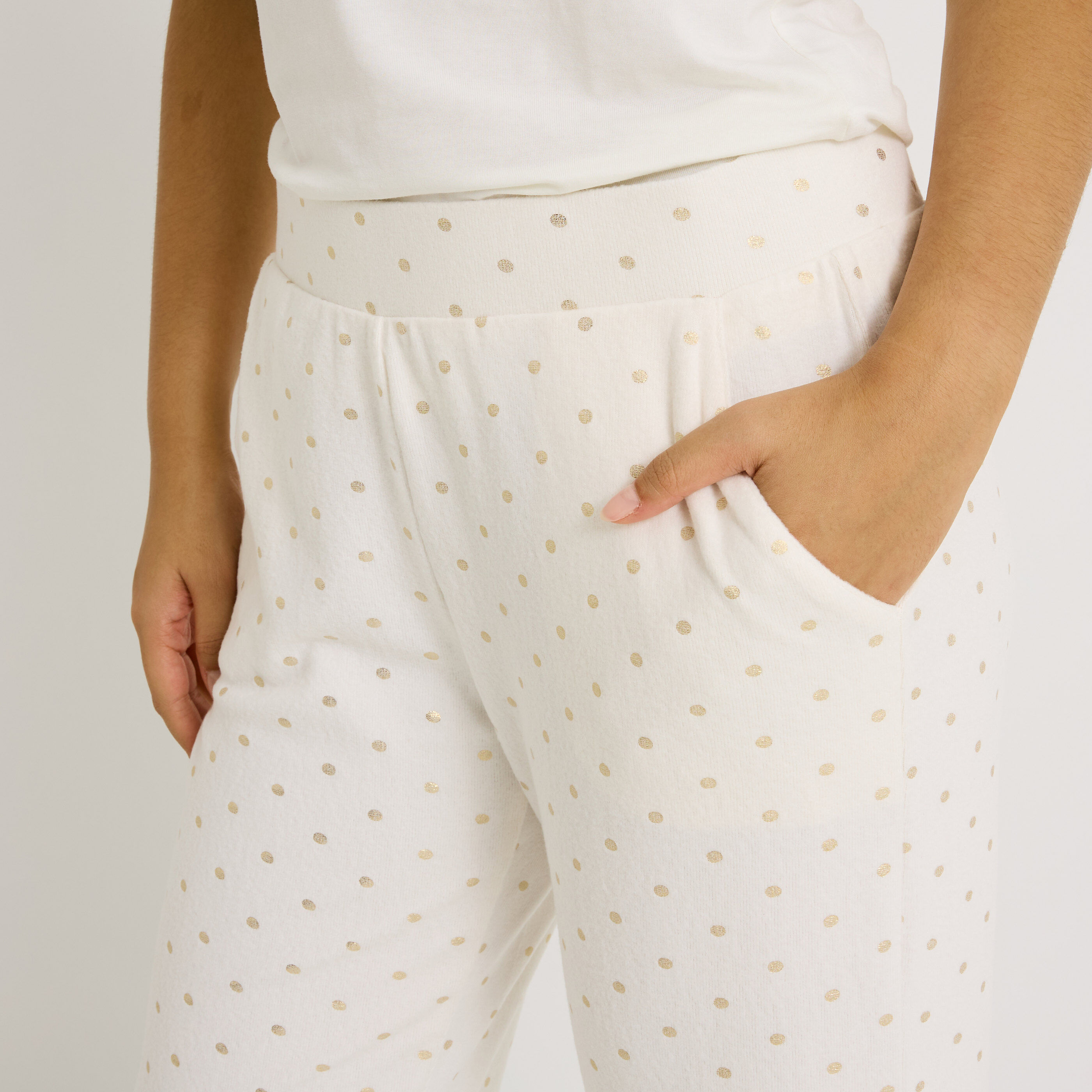 Pantalon de pyjama imprim&eacute; &agrave; pois femme