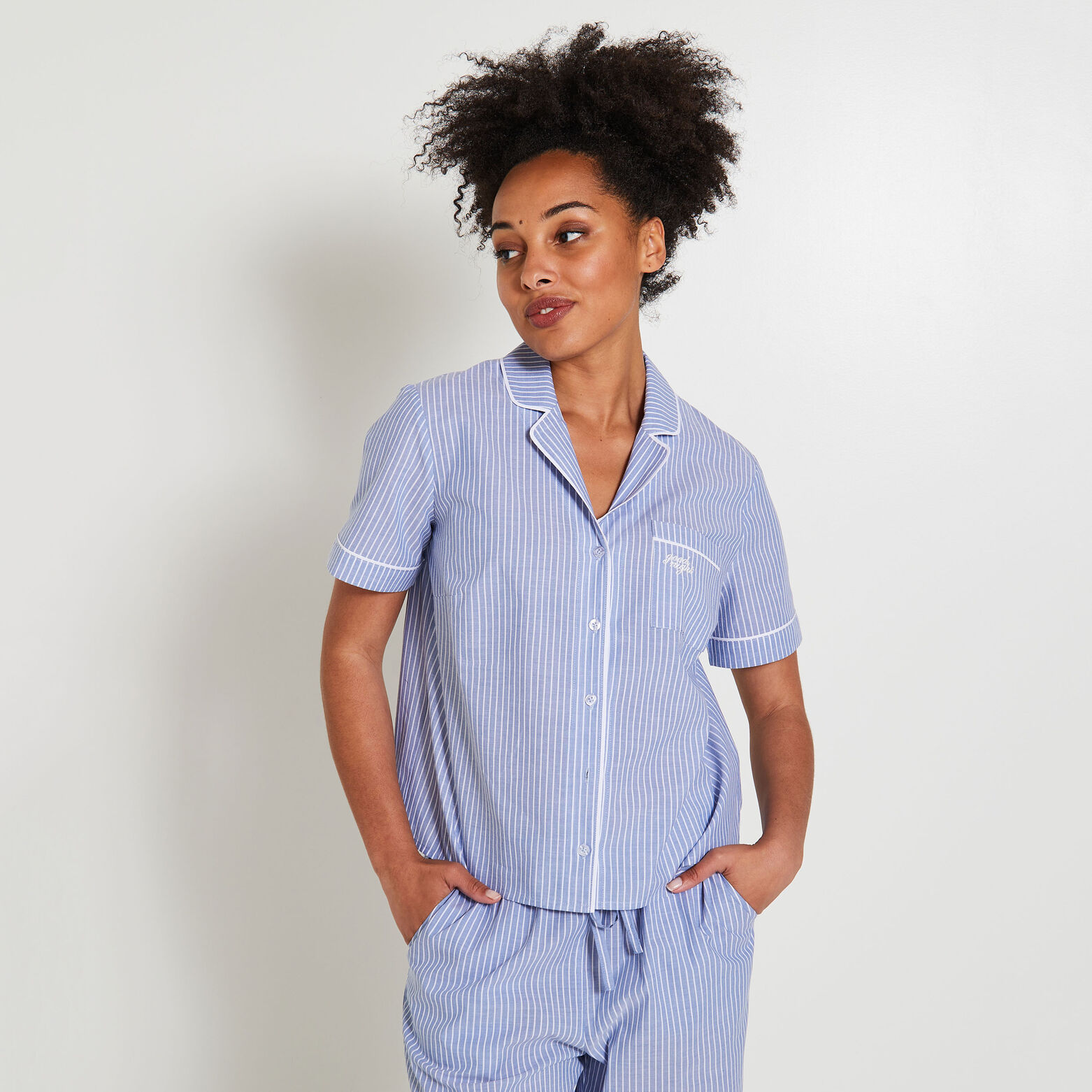 Chemise de pyjama à rayures femme