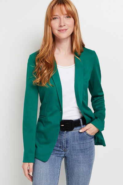 Veste en maille col tailleur femme