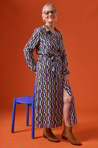 Robe chemise longue imprimée