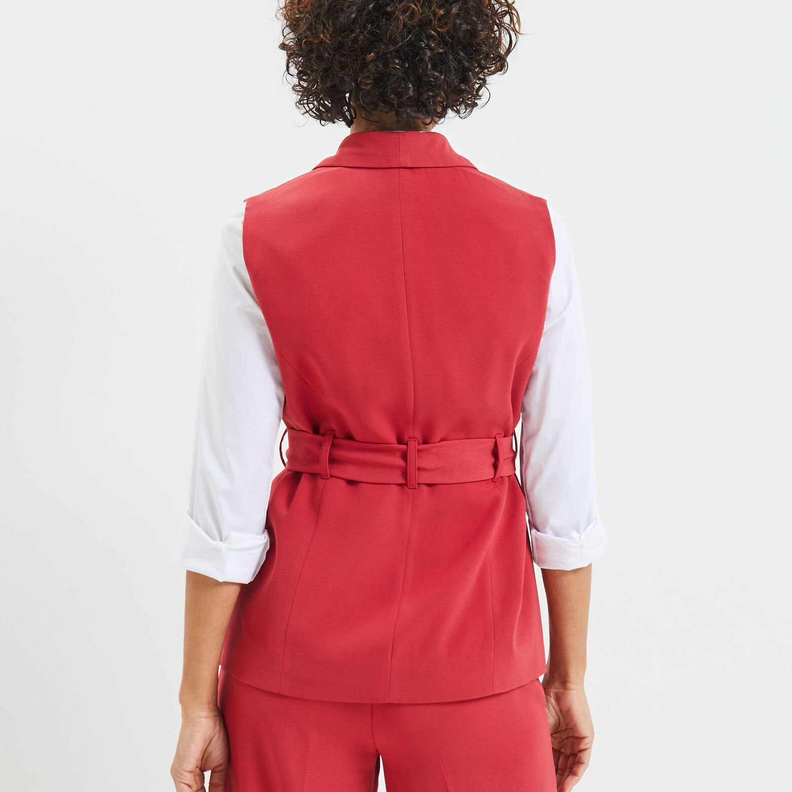 Veste tailleur sans manche femme