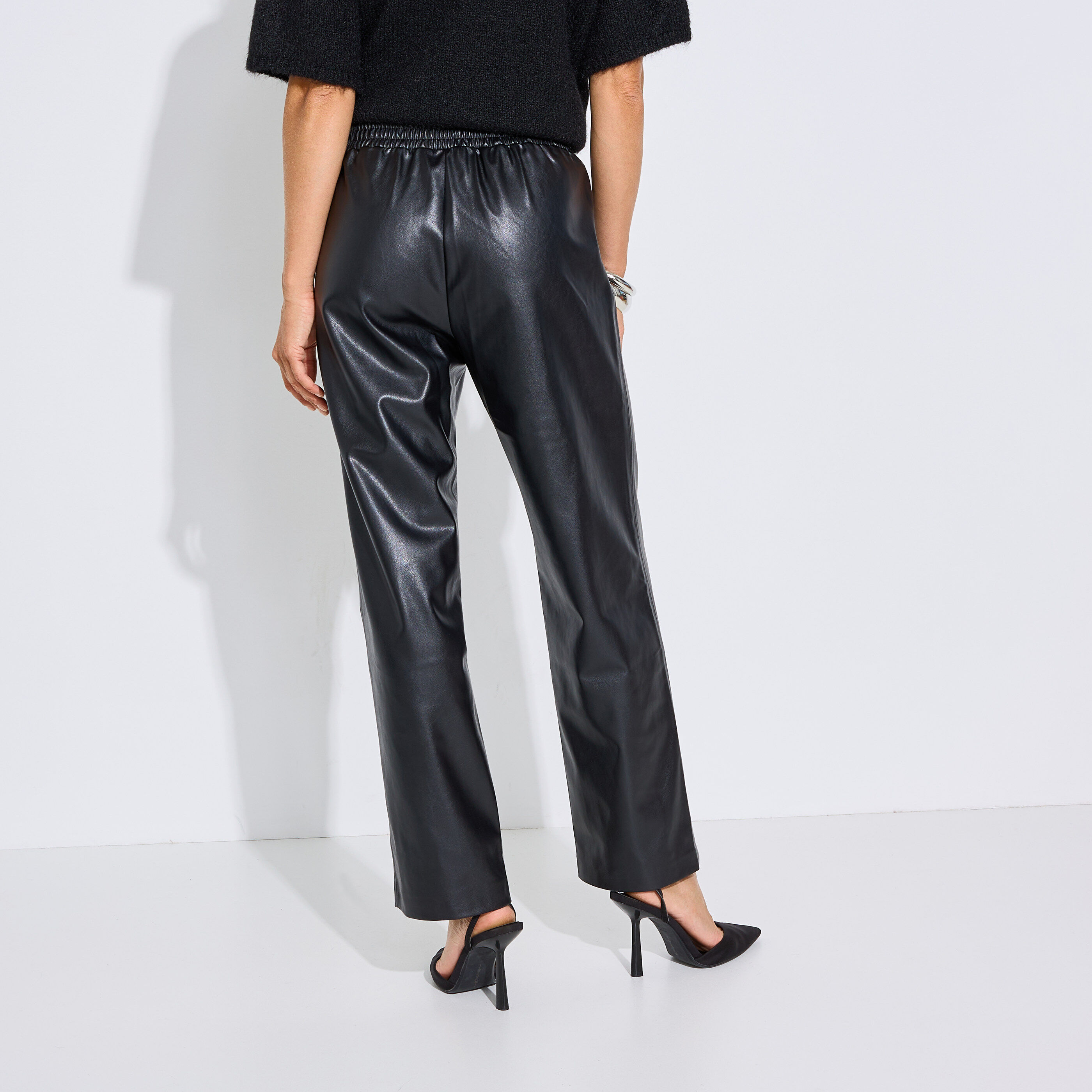 Pantalon droit fluide femme