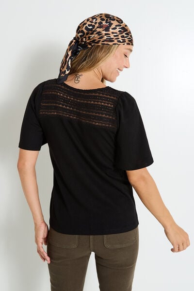 T-shirt manches volantées femme