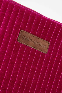 Pochette d'ordinateur velours matelassé