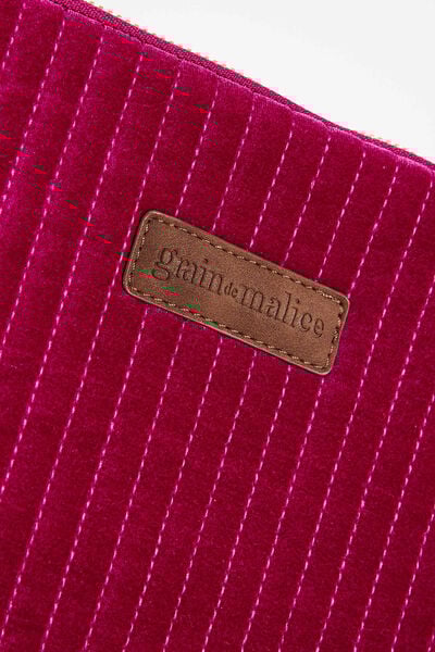 Pochette d'ordinateur velours matelassé