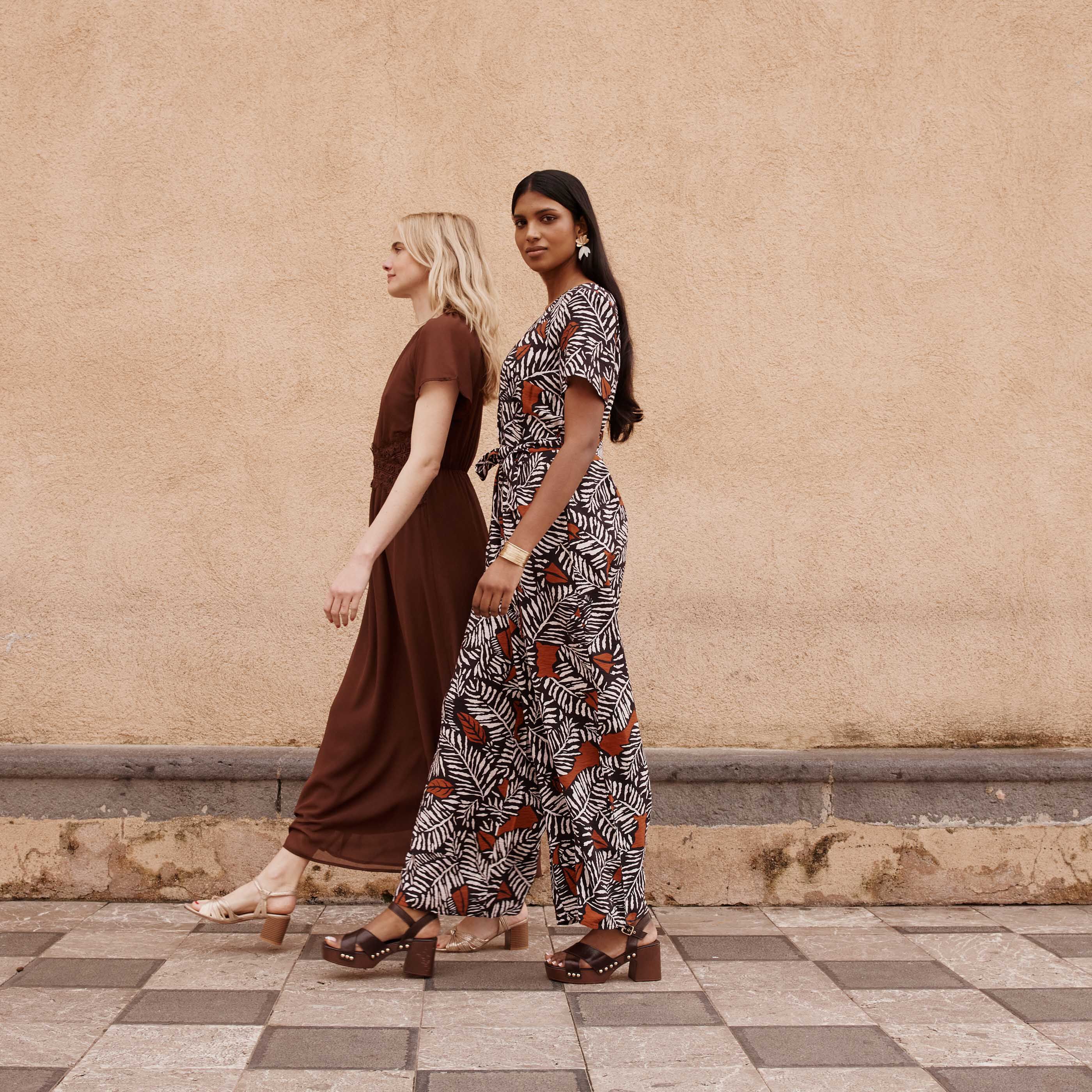 Combinaison fluide imprim&eacute;e femme