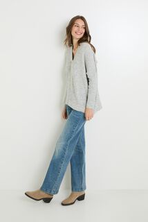 Pull col V femme