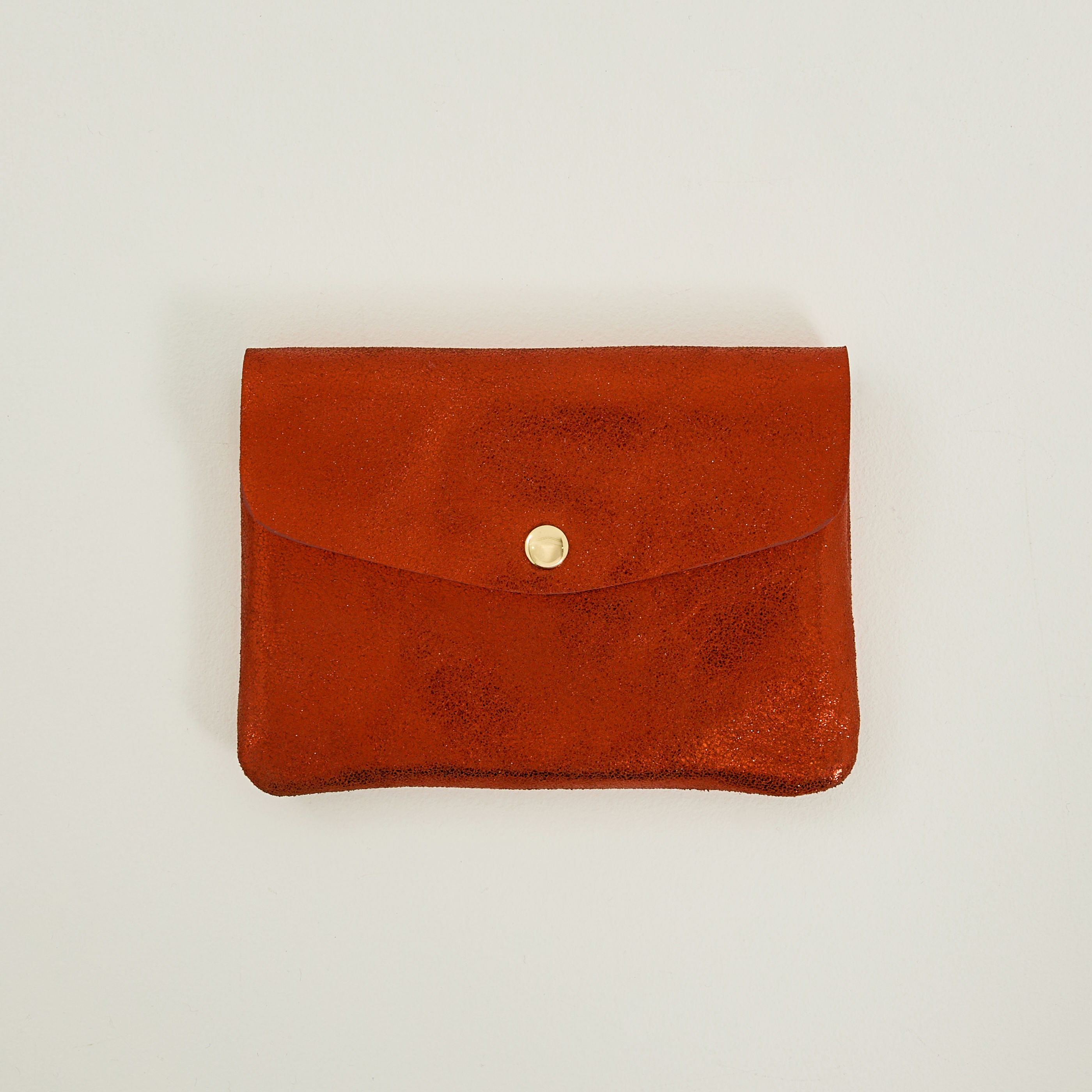 Porte-monnaie iris&eacute; cro&ucirc;te de cuir femme